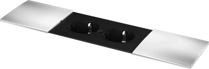 Productafbeelding Bachmann DUE 2-voudig stopcontact-element, roestvrijstaal-look, 2m