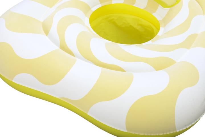 Actual product image Bestway Swim Safe ABC Comfort Plush Wavy Square 2-Ring Inflatable Baby Boat Float