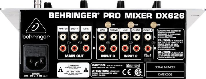 Produktbild Behringer DX626 PRO Mixer, 3-Kanal DJ Mixer (DJ Controller)