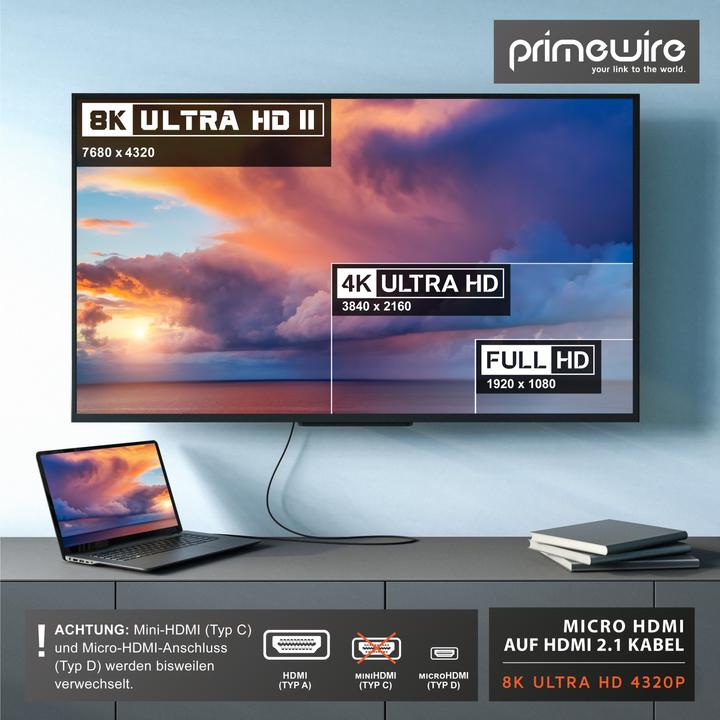 Immagine prodotto Primewire Micro HDMI – HDMI (1.50 m, HDMI)