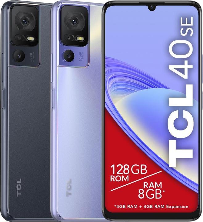 Produktbild TCL 40SE Twlight Purple (128 GB, Twilight Purple, 6.75", Dual SIM, 50 Mpx, 4G)