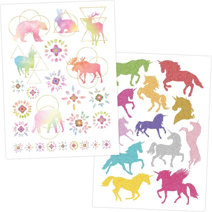 Actual product image Papierdrachen Metallic Tattoo Set