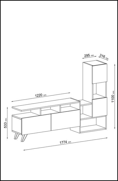 Image du produit Kalune Design Heather (122 x 53 x 31.5 cm)