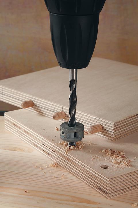 Produktbild wolfcraft wolfcraft 1 Univ.-Tiefenstopp-Set 3-tlg. ø6,8,10mm (6, 8, 10 mm)