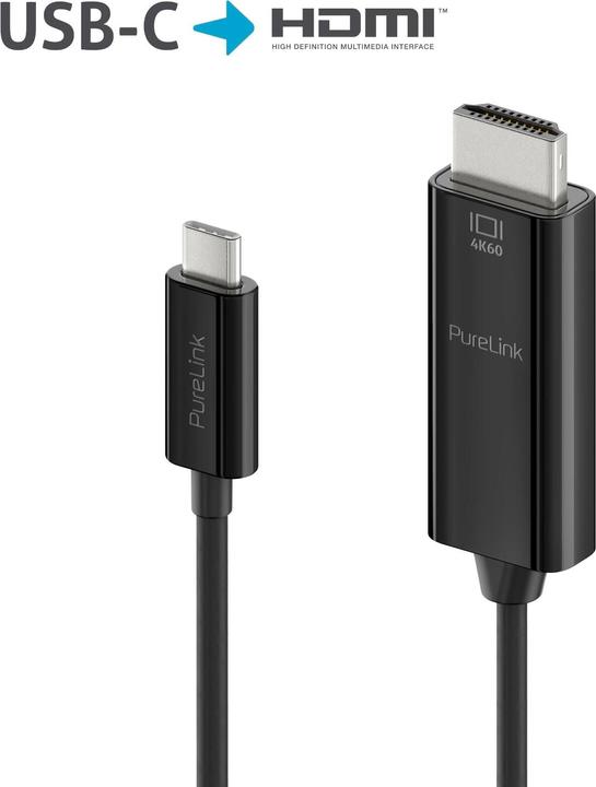 Produktbild Purelink Kabel IS2201-010 USB Type-C - HDMI, 1 m, Schwarz (1.10 m, HDMI)