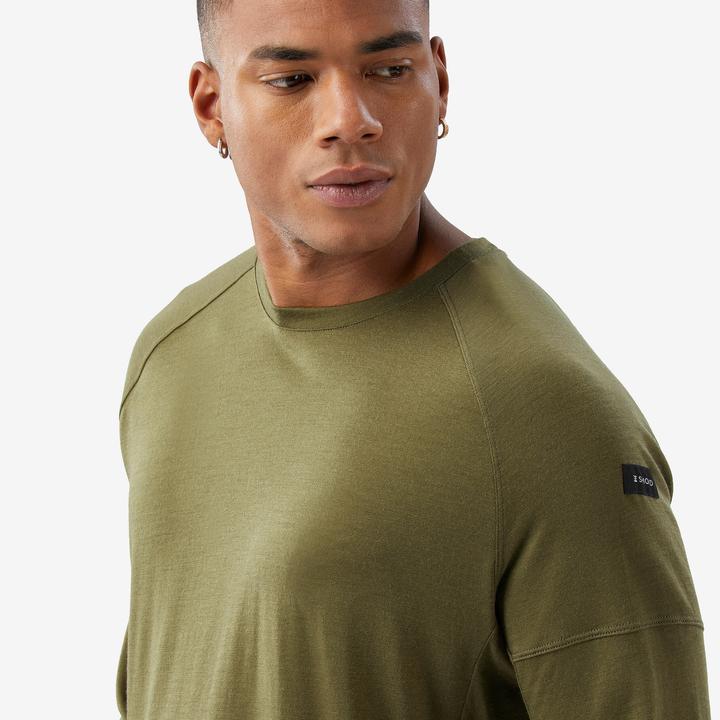 Image du produit Forclaz T-shirt manches longues en laine mérinos homme, Merino Resist vert (XXL)