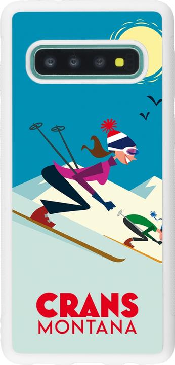 Produktbild PhoneLook Hülle Silikon weiss Crans-Montana Ski Downhill (Samsung Galaxy S10)