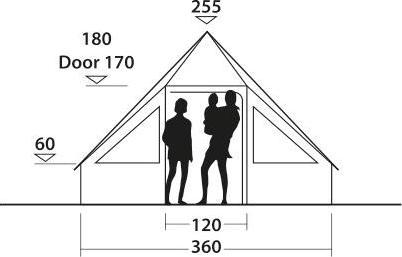 Productafbeelding Easy Camp Moonlight Cabin Grau (Koepeltent, 8.90 kg, 9+ personen)