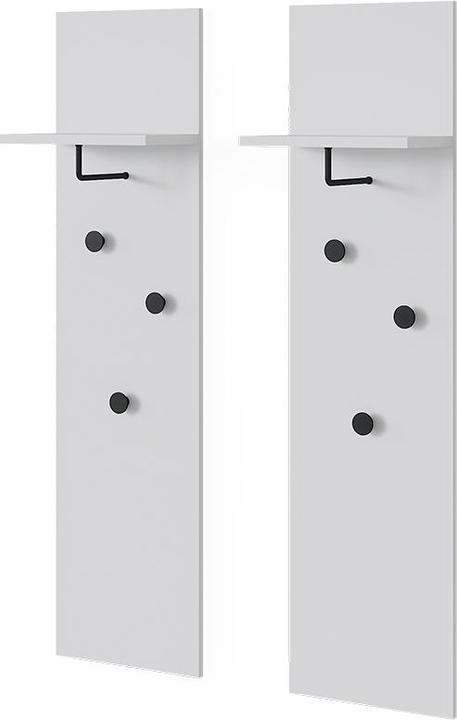 Image du produit Vicco Porte-manteau Siri, blanc, lot de 2 porte-manteaux muraux