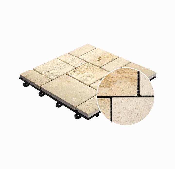 Actual product image Florco Balcony & Terrace Slabs Stone Traveltine Roma (4 x, 30 x 30 cm)