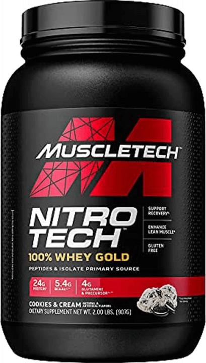 Produktbild Muscle Tech Performance Series Nitro Tech 100% Whey Gold (Cookies and Cream, 1 Stk., 900 g)