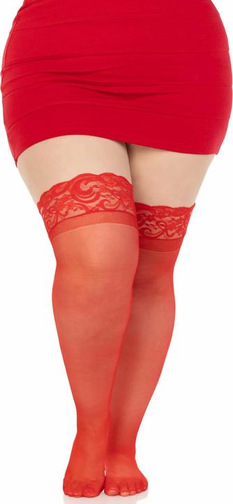 Immagine prodotto Leg Avenue Taglia Plus Size Trasparente Stay Up"S Red Plus Size (XXL)