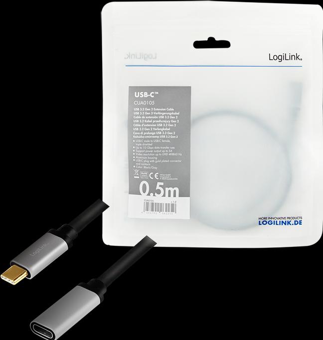 Produktbild LogiLink USB C – USB C (0.50 m, USB 3.2 Gen 2)