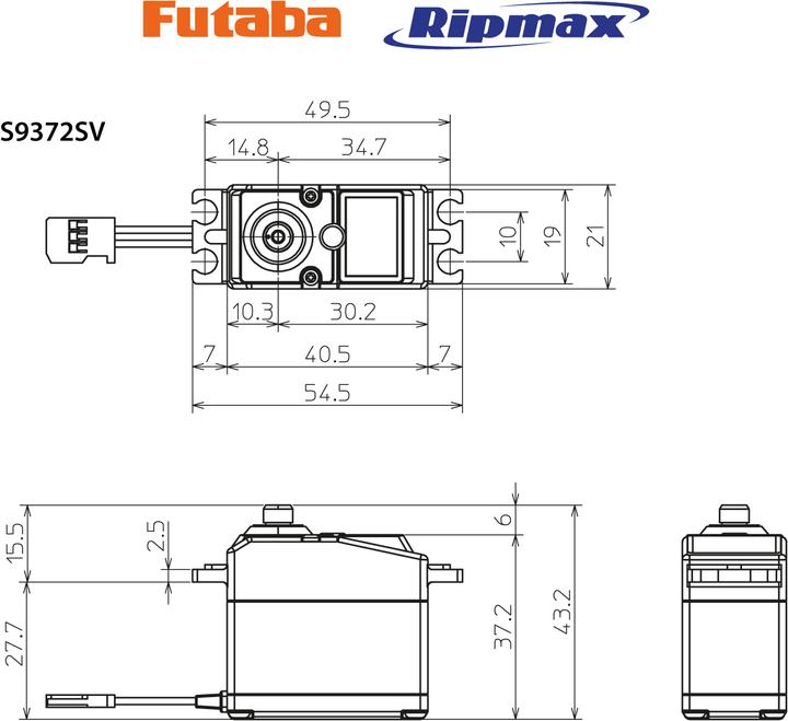 Produktbild Futaba Servo S9372SV Digital,HV, SBUS2