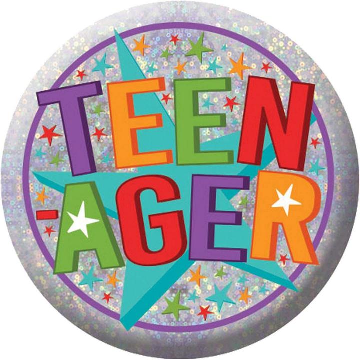 Amscan holografisches Design Abzeichen Teenager