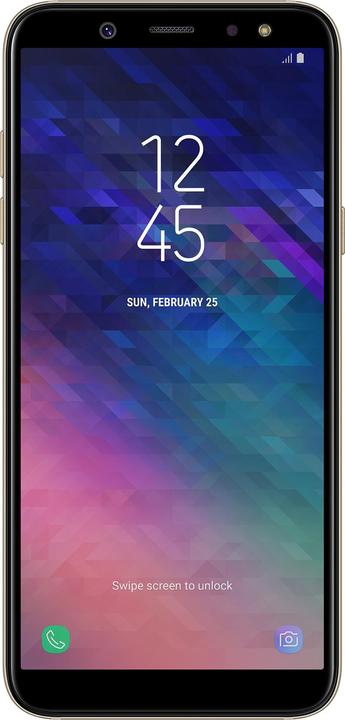 Actual product image Samsung Galaxy A6 (2018) EU (32 GB, Gold, 5.60", Dual SIM + SD, 16 Mpx, 4G)