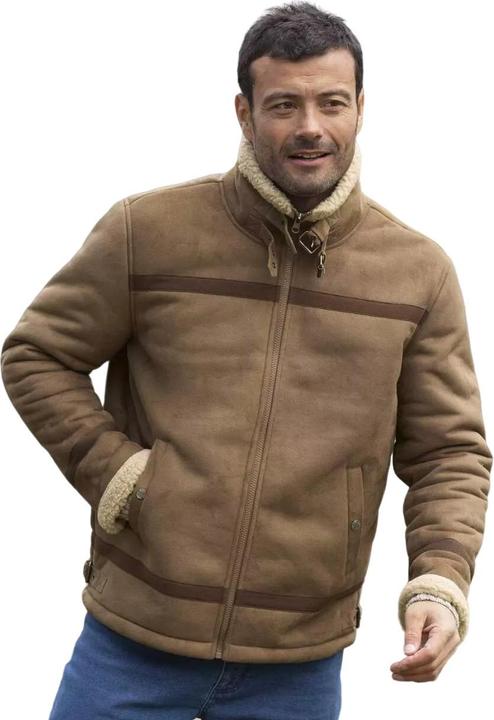 Produktbild Atlas For Men Gefütterte jacke aus Kunstwildleder mit Sherpa (3XL)