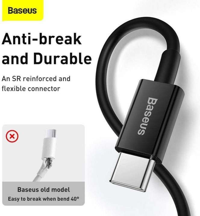 Actual product image Baseus Superior Series Cable USB-C to iP, 20W, PD, 1m (black) (1 m, USB 3.0)