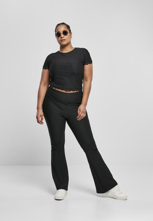 Immagine prodotto Urban Classics Tee con orlo in pizzo da donna (XXL)