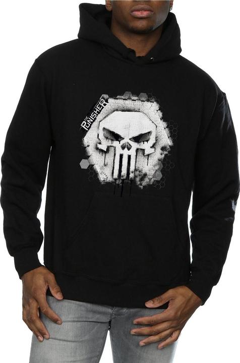 Actual product image Mens Punisher Skull Badge Hoodie (XXL)