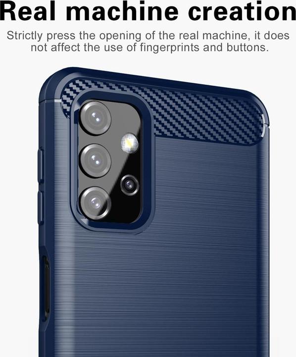 Produktbild Cadorabo TPU Ultra Slim carbon edelstahl Kombi Cover (Samsung Galaxy A32 5G)