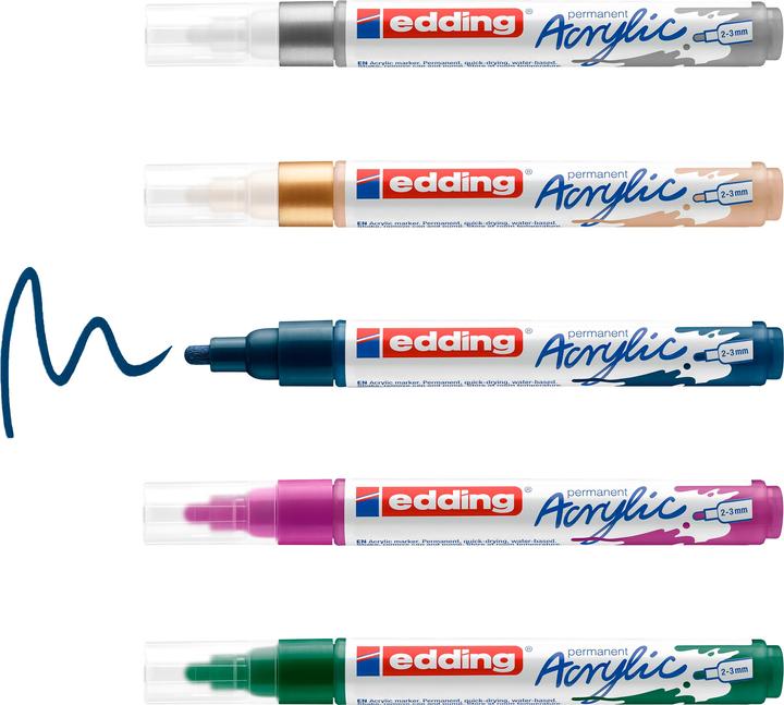 Produktbild Edding Acrylmarker 5100 (Mehrfarbig, 3 mm, 5 x)