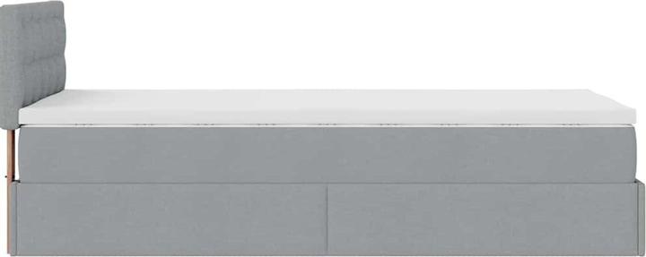 Immagine prodotto VidaXL Ottomana con materasso in tessuto grigio chiaro 100x200 cm (100 x 200 cm)