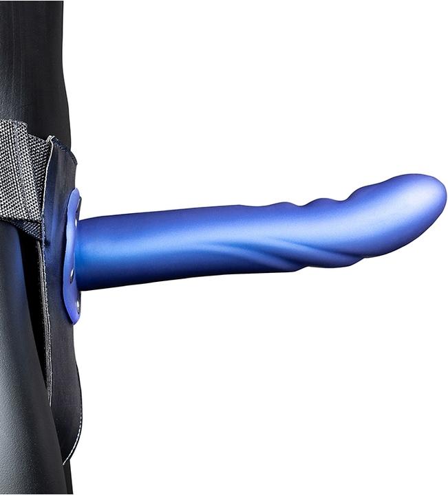 Actual product image Ouch! Textured Curved Hollow Strap-on - 8" / 20 cm