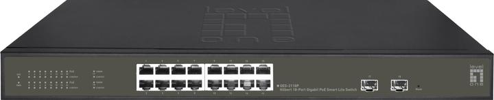 Immagine prodotto LevelOne Switch 16x GE GES-2118P 2xGSFP 16xPoE+ (18 Porti)