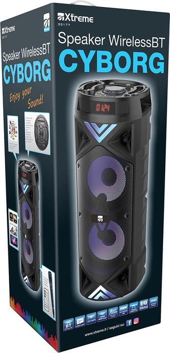 Produktbild Xtreme Cyborg 20 W Portable Stereo Lautsprecher Schwarz (3 h, Batteriebetrieb)