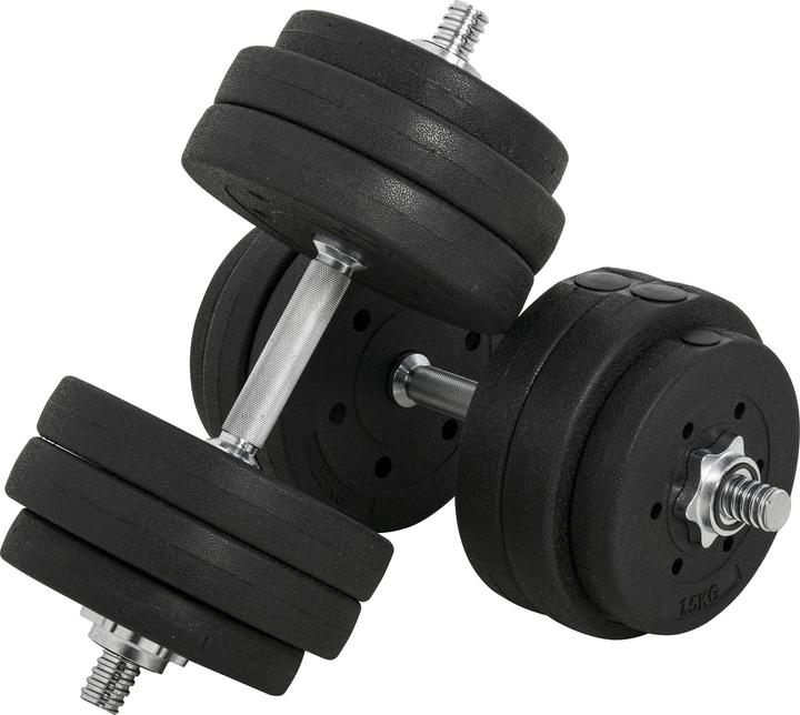 Image du produit Homcom Ensemble d'haltères courts 30 kg (8 x 2,5 kg, 4 x 1,5 kg)