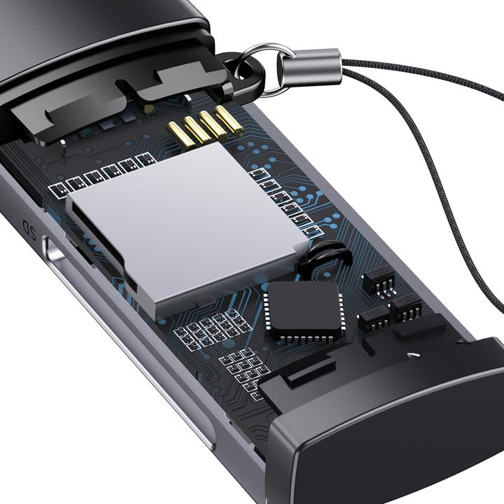 Image du produit Baseus Lite Series Lecteur de cartes USB-A vers SD/TF Gris (USB 3.0)