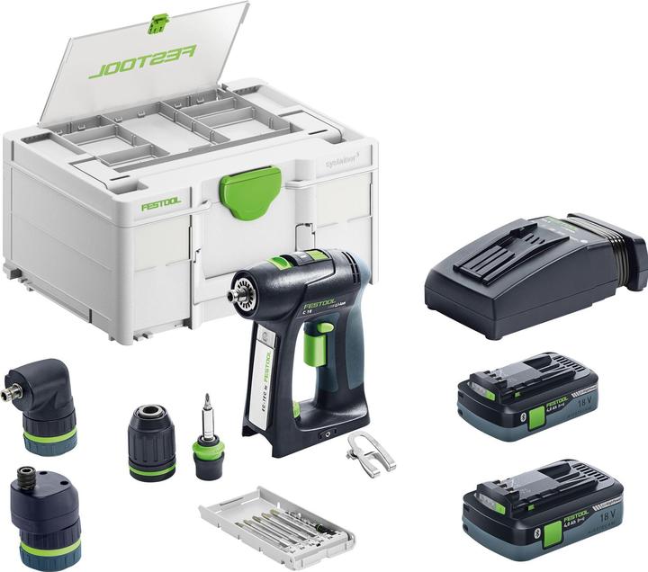 Actual product image Festool Cordless drill/driver C 18 HPC 4.0 I-Set (Rechargeable battery operated)