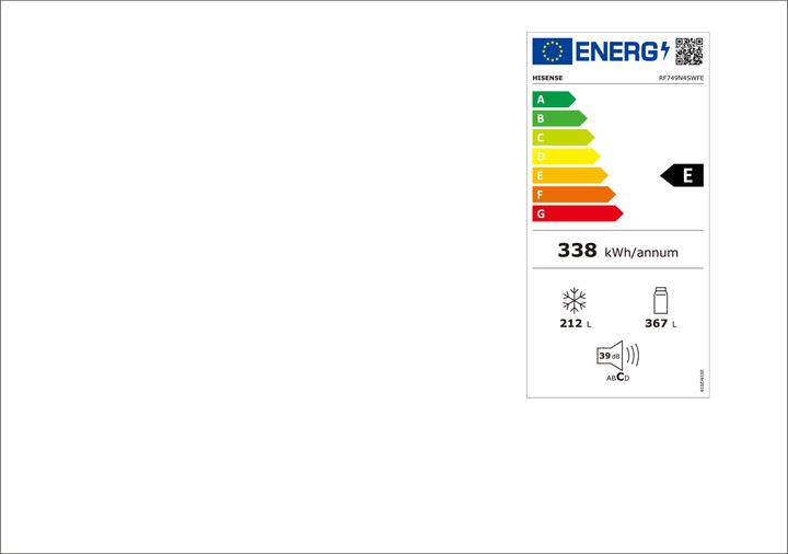 Energie-Label Hisense RF728N4SAS (560 l)