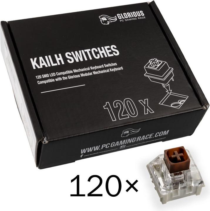 Immagine prodotto Glorious PC Gaming Race Interruttori Kailh Box Brown (120 pezzi)