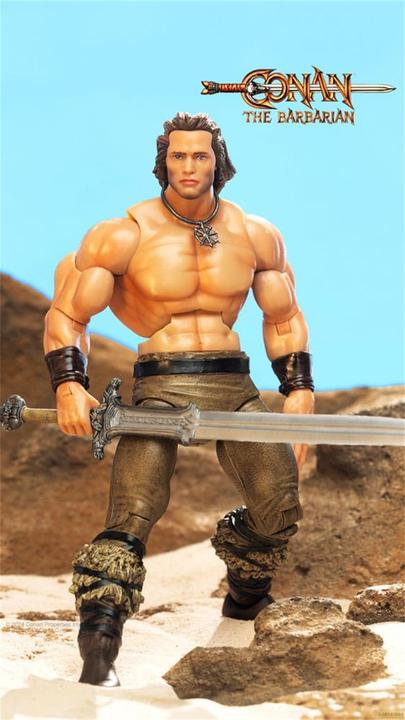 Actual product image Super7 Conan the Barbarian 1982 Deluxe Action Figure Conan Iconic Pose 18 cm