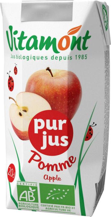 Image du produit Vitamont Jus de pomme pur jus de fruit, 200ml