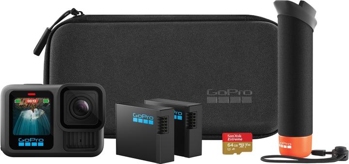 Productafbeelding GoPro HERO13 Black Accessory Hard Bundle (inkl. 64 GB MicroSDXC-Karte) (60p, Bluetooth, WiFi)