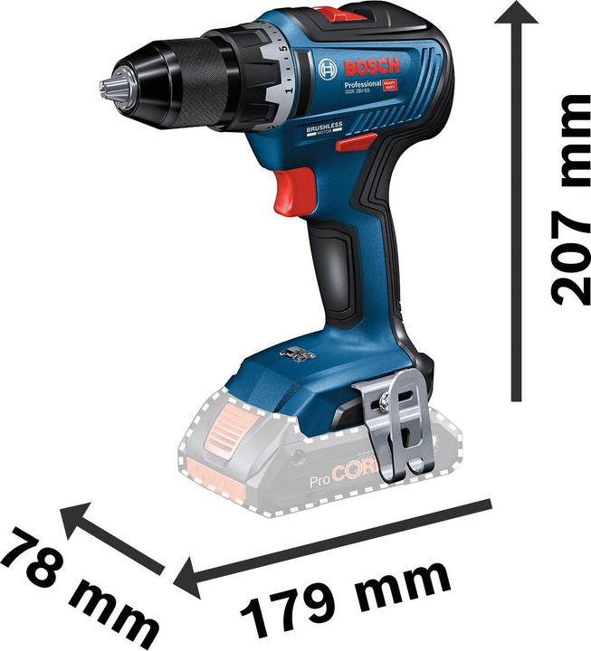 Produktbild Bosch Professional GSR 18V-55 (Akkubetrieb)