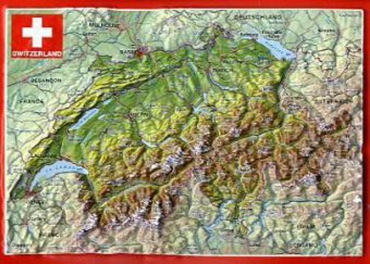 Image du produit Carte postale en relief Suisse