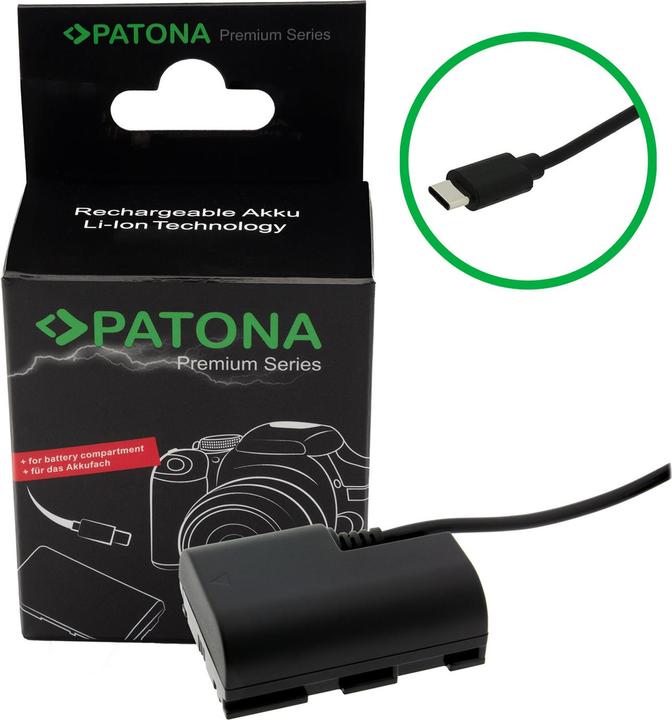 Produktbild Patona USB-C Input Akku-Adapter LP-E6P (Gleichstromkuppler)