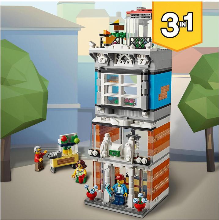 Produktbild LEGO Stadthaus mit Zoohandlung Café (31097, LEGO Creator 3-in-1)