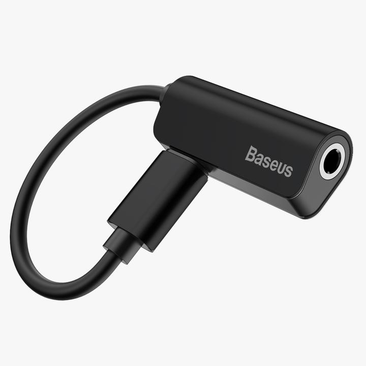 Image du produit Baseus Adaptateur L32 IP mâle vers 3.5mm+IP femelle Noir (Jack 3.5mm, Lightning)