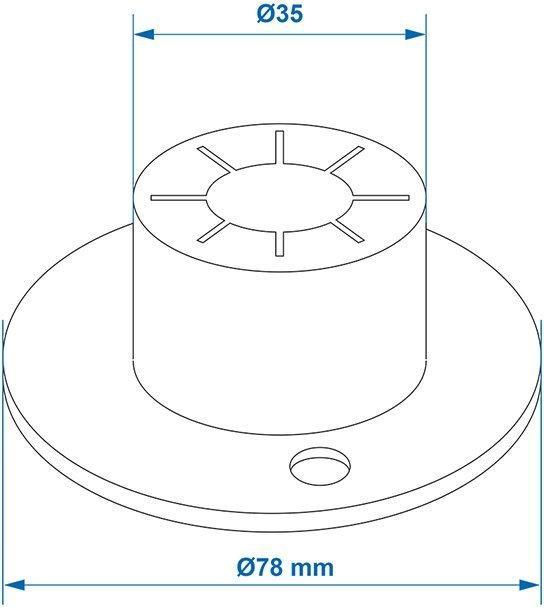 Image du produit ProPlus Jeu de pieds de 4 pièces pour les pieds de table / marchepieds