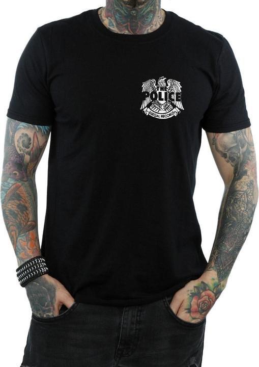 Actual product image The Police Mens Illegal Records Eagle Chest T-Shirt (3XL)