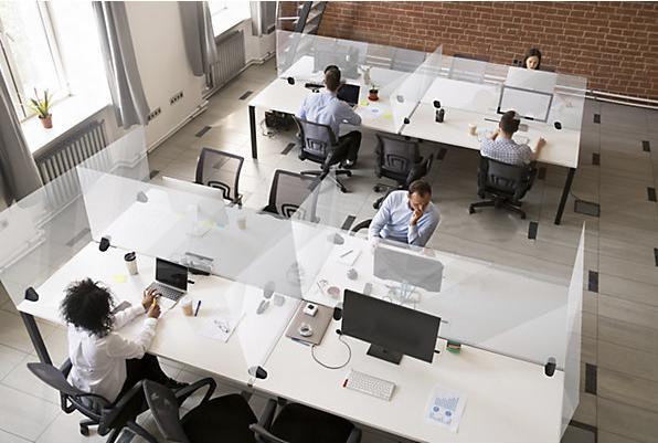 Actual product image smiT Desk partition for a double workplace, acrylic glass and polystyrene