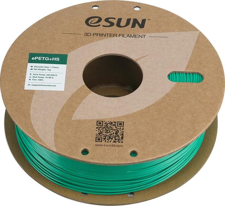 Image du produit eSUN EPETG+HS 1,75mm SOLID GREEN 1kg (PETG, 1.75 mm, 1000 g, Vert)
