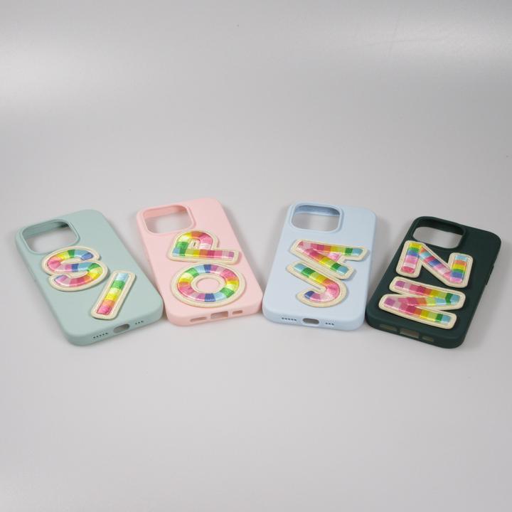 Actual product image PhoneLook Autocollant sticker pour téléphone/tablette/ordinateur brodé en 3D Lettre E