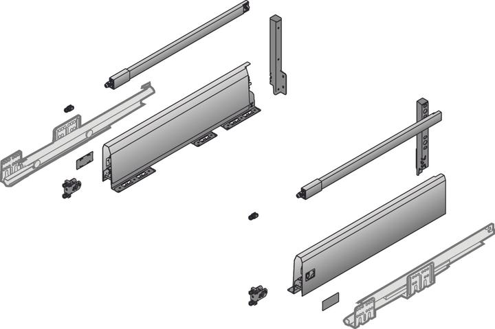 Immagine prodotto Hettich Set completo di cassetti frontali ArciTech 94/218, con ringhiera longitudinale