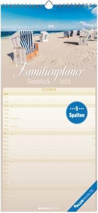 Produktbild Alpha Edition Familienplaner Seeblick 2025 Familienkalender 22x45cm, Kalender mit 5 Spalten (22 x 45 cm, Harter Einband, Deutsch)